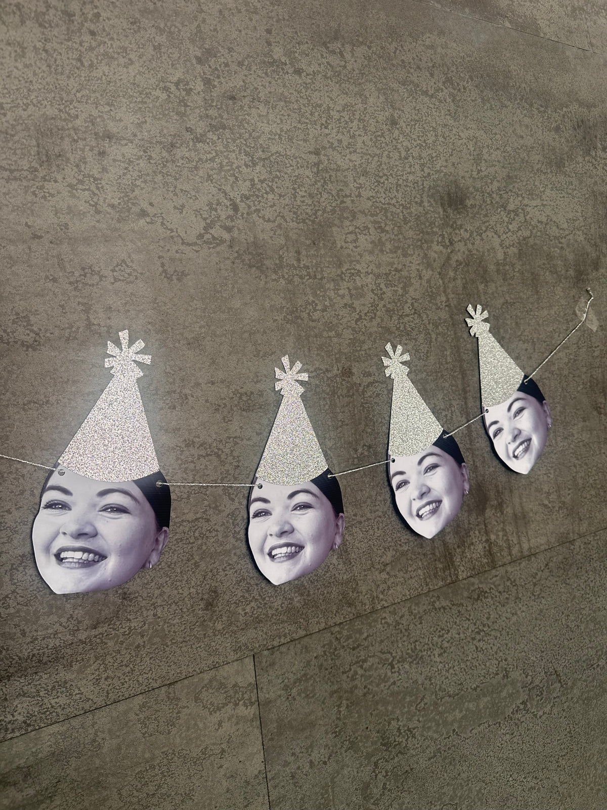 Personalised Face Bunting with Party Hats