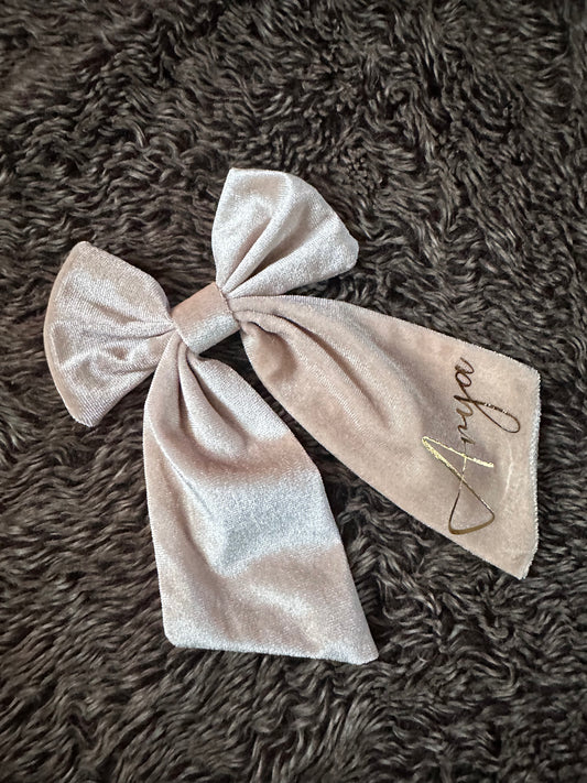 Personalised Velvet XL Hair Bow